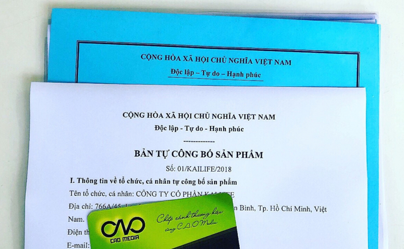 Bản tự công bố sản phẩm có giá trị vĩnh viễn